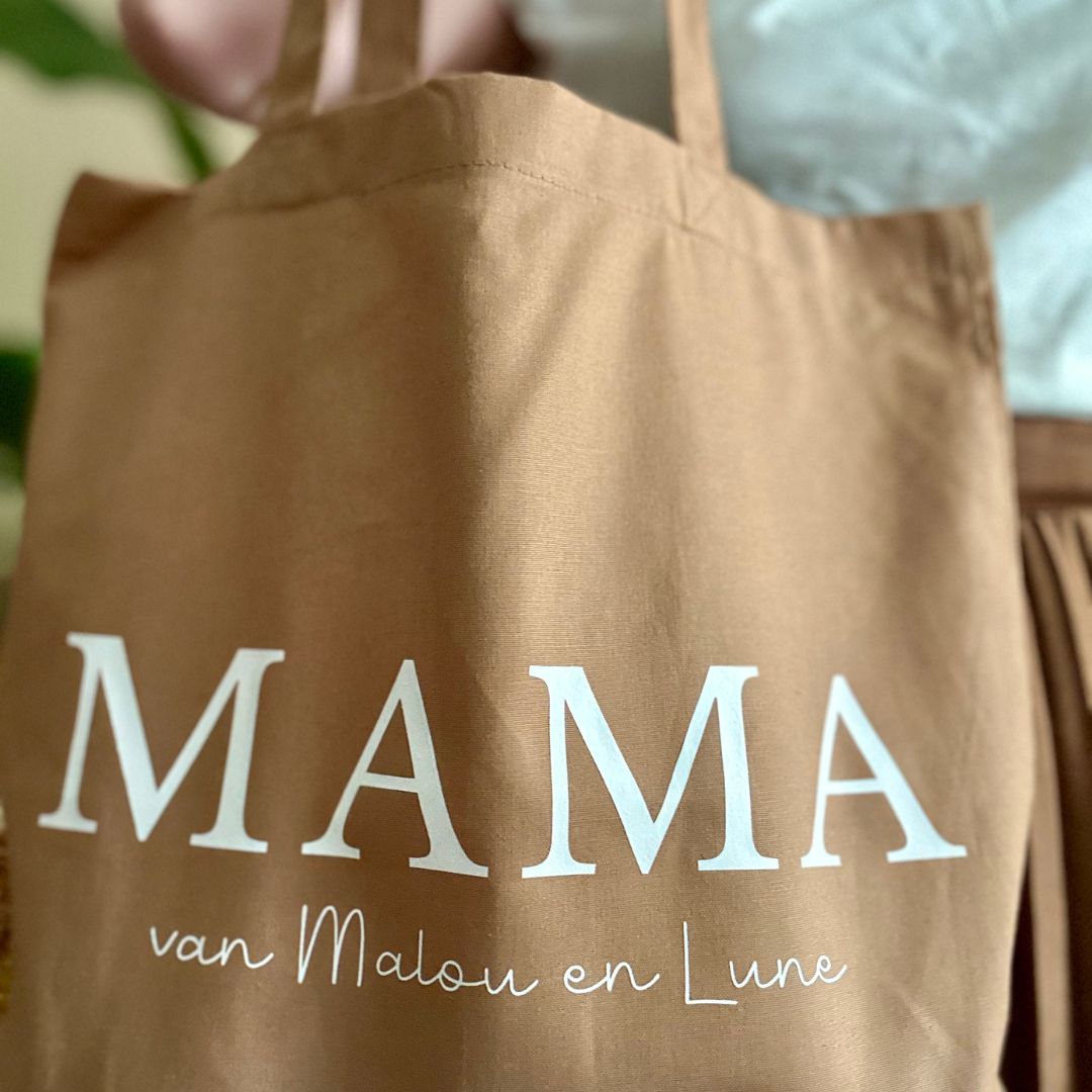 Gepersonaliseerde katoenen tas voor mama of oma van...