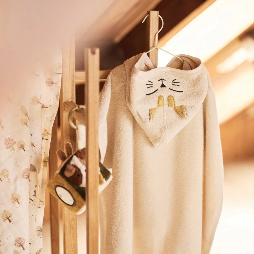Jollein badponcho badstof (Diego Dog/Charlie Cat) - met of zonder naam