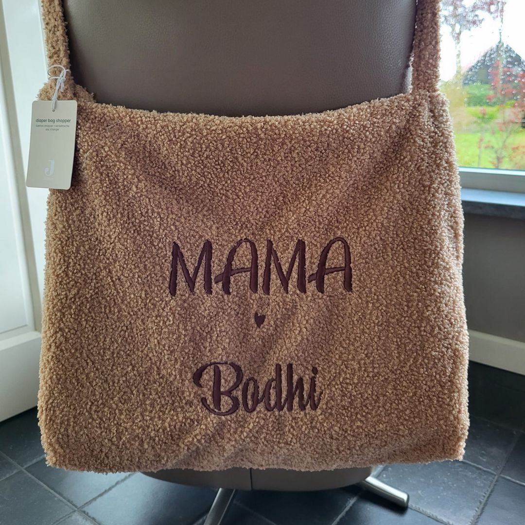 Jollein luiertas shopper bouclé - met of zonder naam
