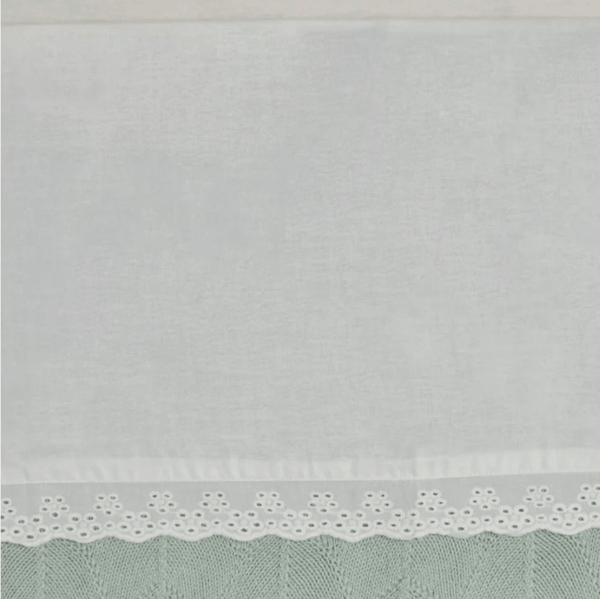 Jollein wieglaken lace - ivory met geborduurde naam