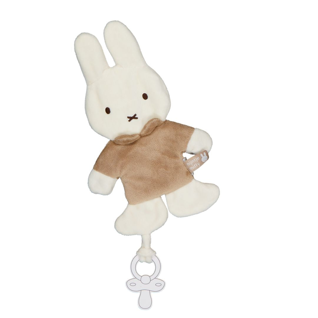 Nijntje Miffy speendoekje met naam (bruin)
