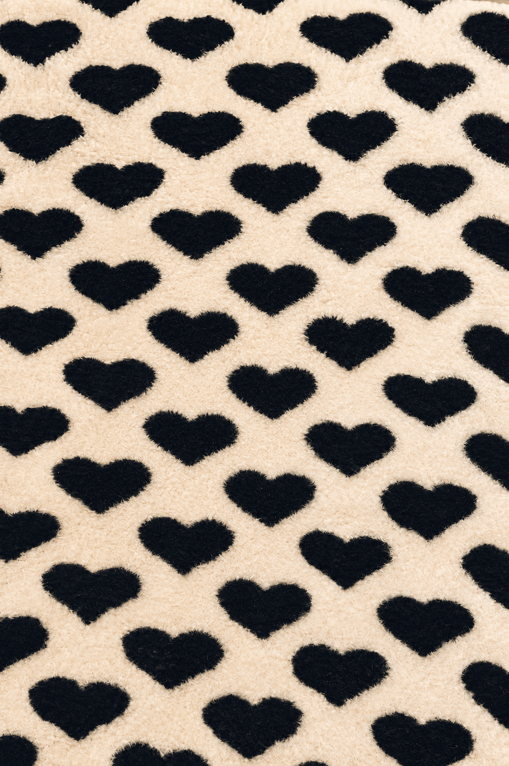 We are Wovens - Wollen onderlegger hearts voor wieg, kinderwagen of co-sleeper