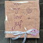 Handdoek met geborduurde tekst voor mijn lieve juf