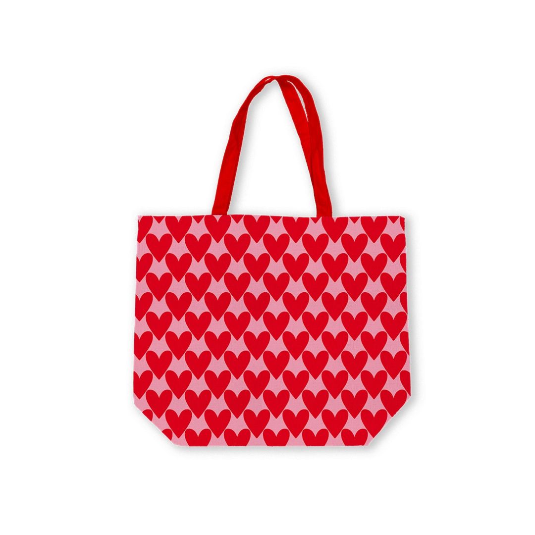 Hartjes canvas tas met Mama of Oma (borduur)