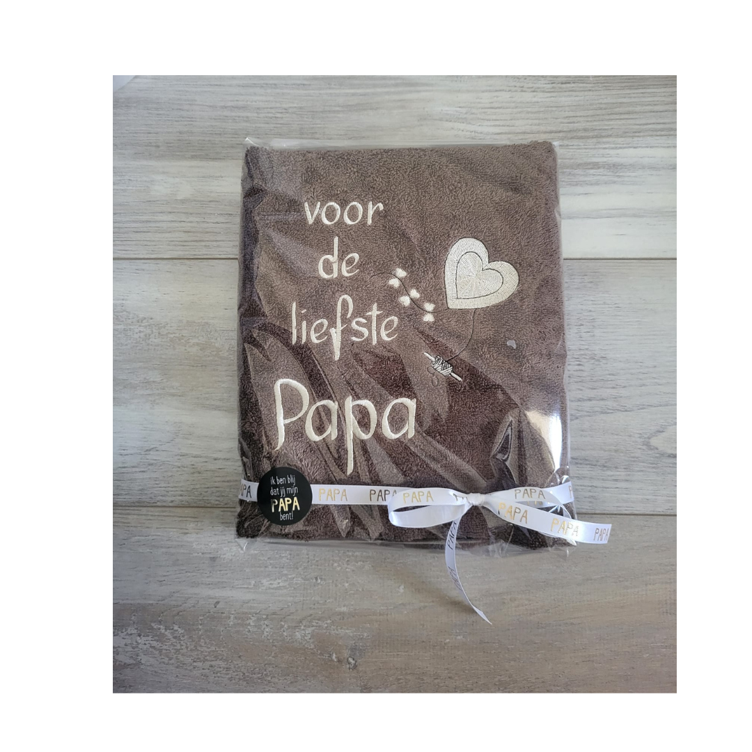 Handdoek voor de liefste papa/opa (verschillende kleuren)