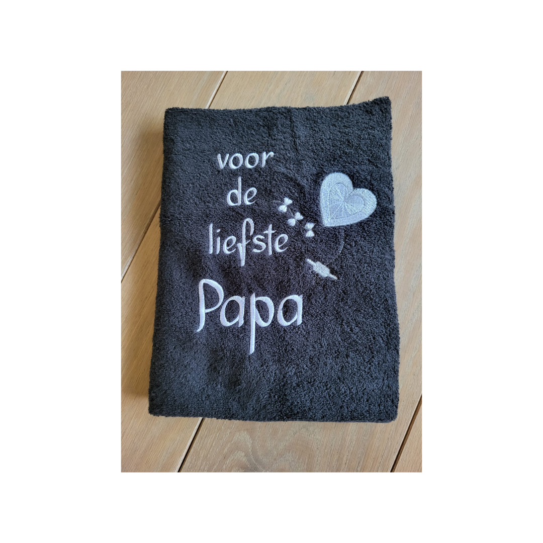 Handdoek voor de liefste papa/opa (verschillende kleuren)