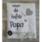 Handdoek voor de liefste papa/opa (verschillende kleuren)