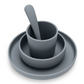 Jollein kinderserviesset Siliconen 4-delig - Storm Grey