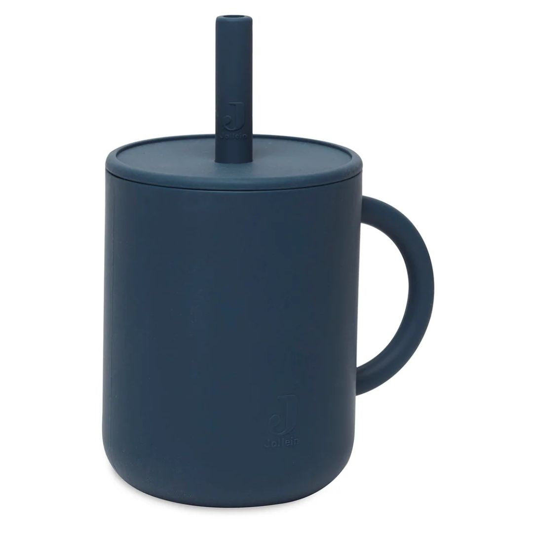 Jollein Drinkbeker Met Rietje van Siliconen (blauw of bruin)