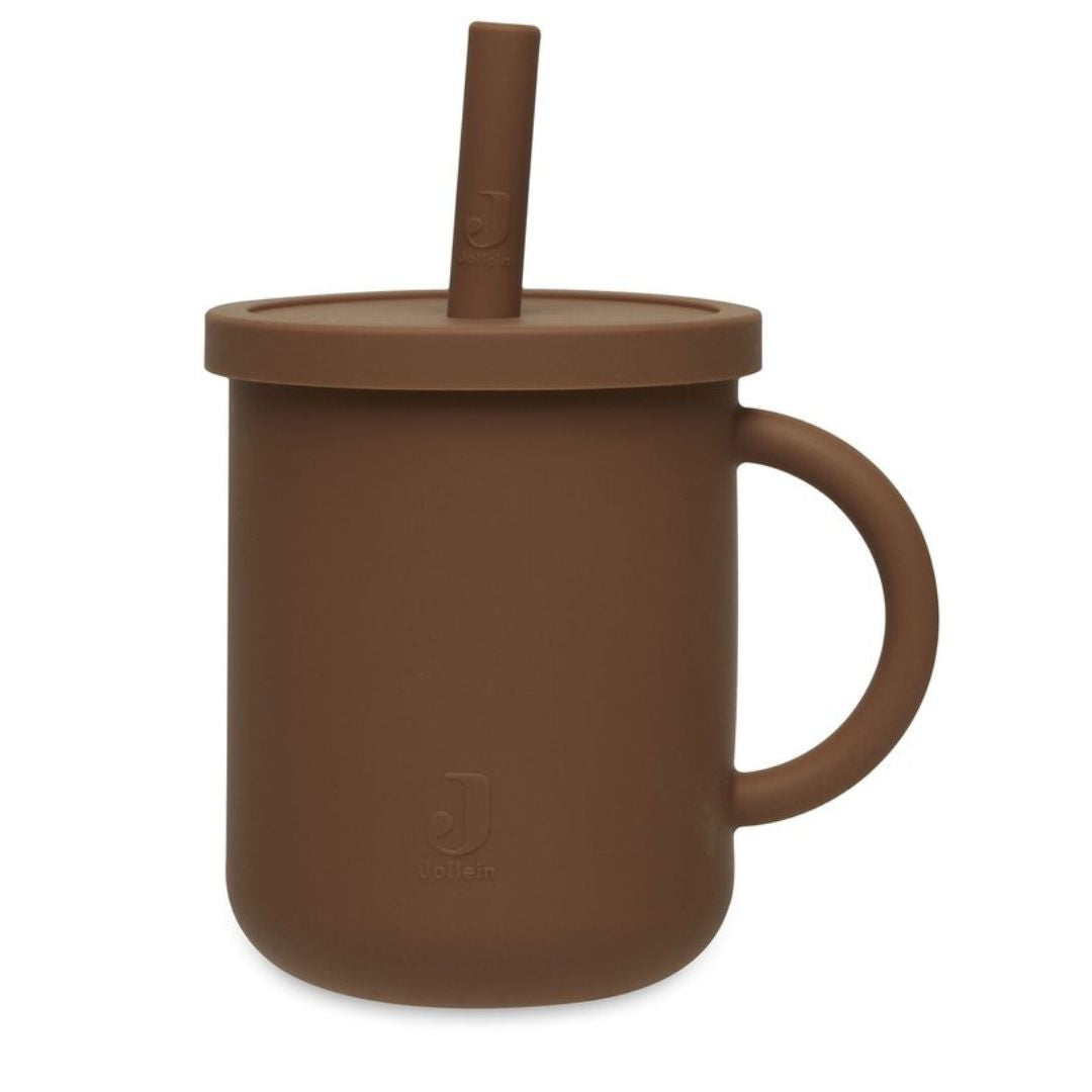 Jollein Drinkbeker Met Rietje van Siliconen (blauw of bruin)