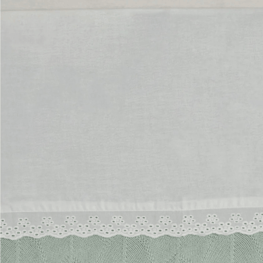 Jollein wieglaken lace - ivory met geborduurde naam