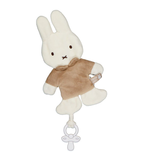 Nijntje Miffy speendoekje met naam (bruin)
