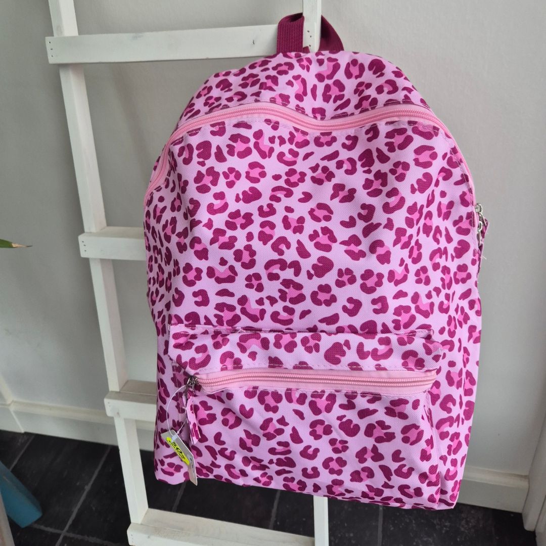 Roze panter rugzak met naam