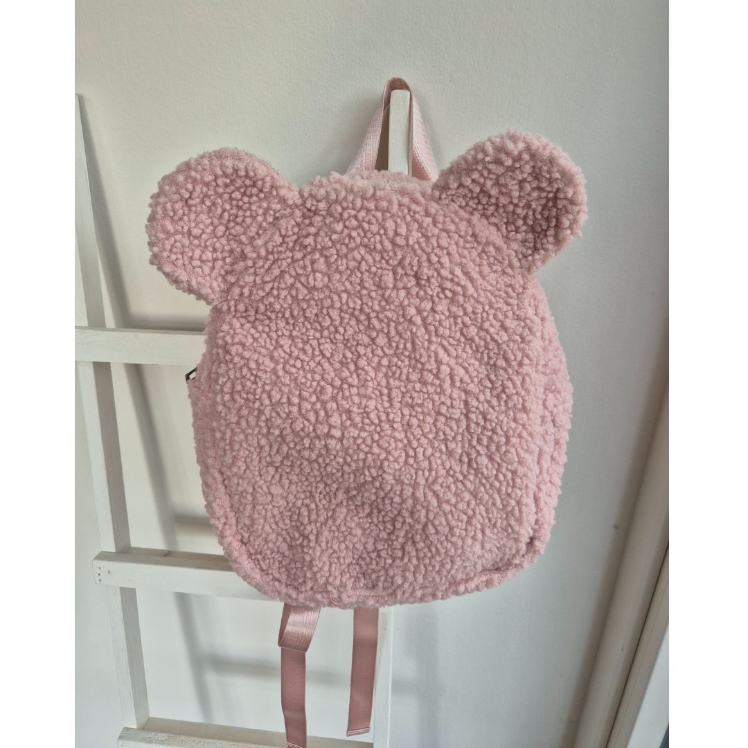 teddy rugzak roze met naam