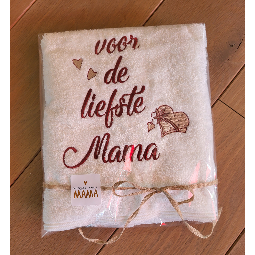 Handdoek voor de liefste mama (verschillende kleuren)