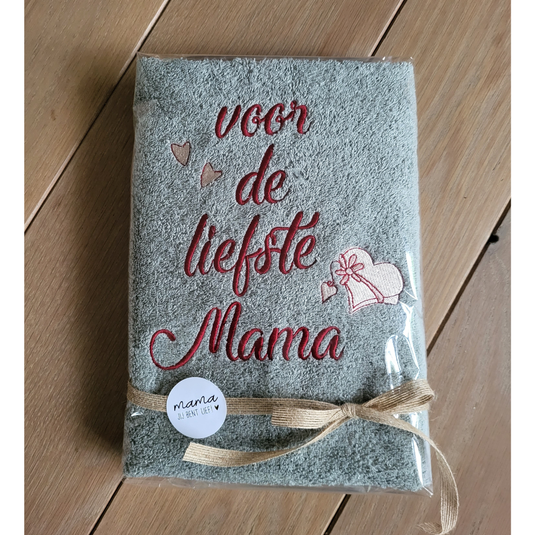 Handdoek voor de liefste mama (verschillende kleuren)