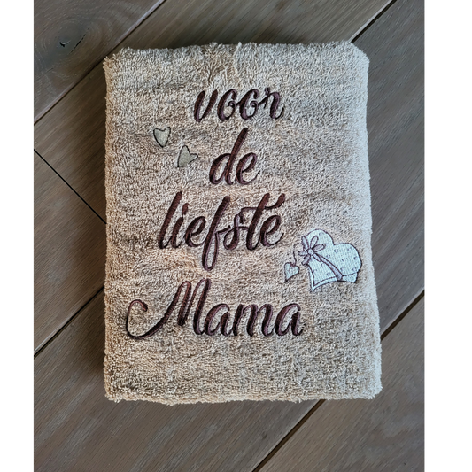 Handdoek voor de liefste mama (verschillende kleuren)