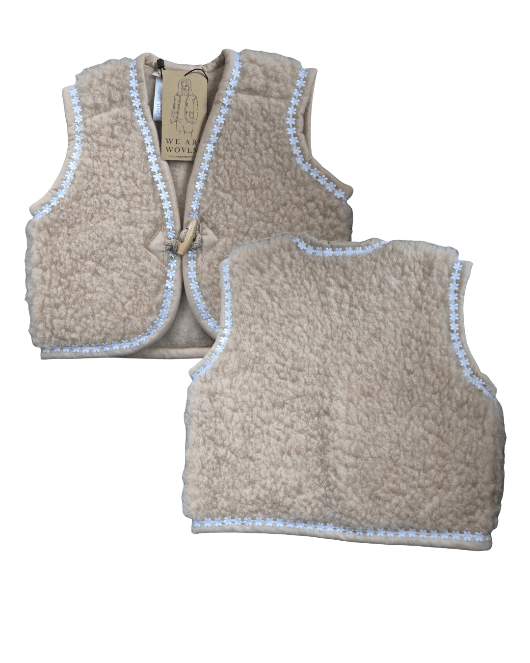 Wollen Bodywarmer met naam (verschillende kleuren) - We Are Wovens