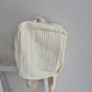 Witte rugzak (rib) met naam